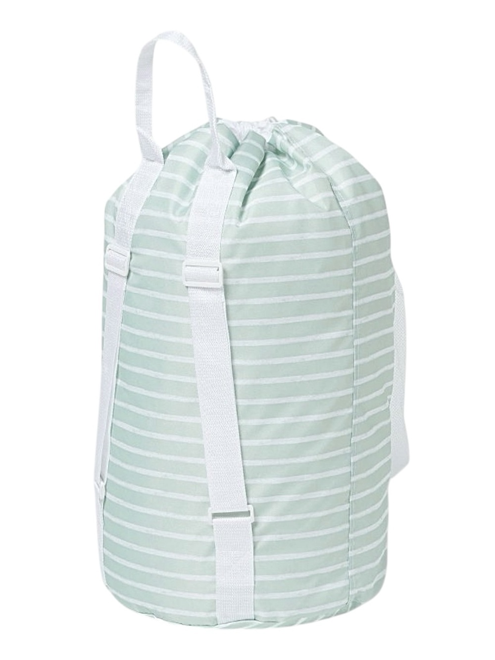 Backpack Laundry Bag Mint-Green Stripe - Picture 2 of 6